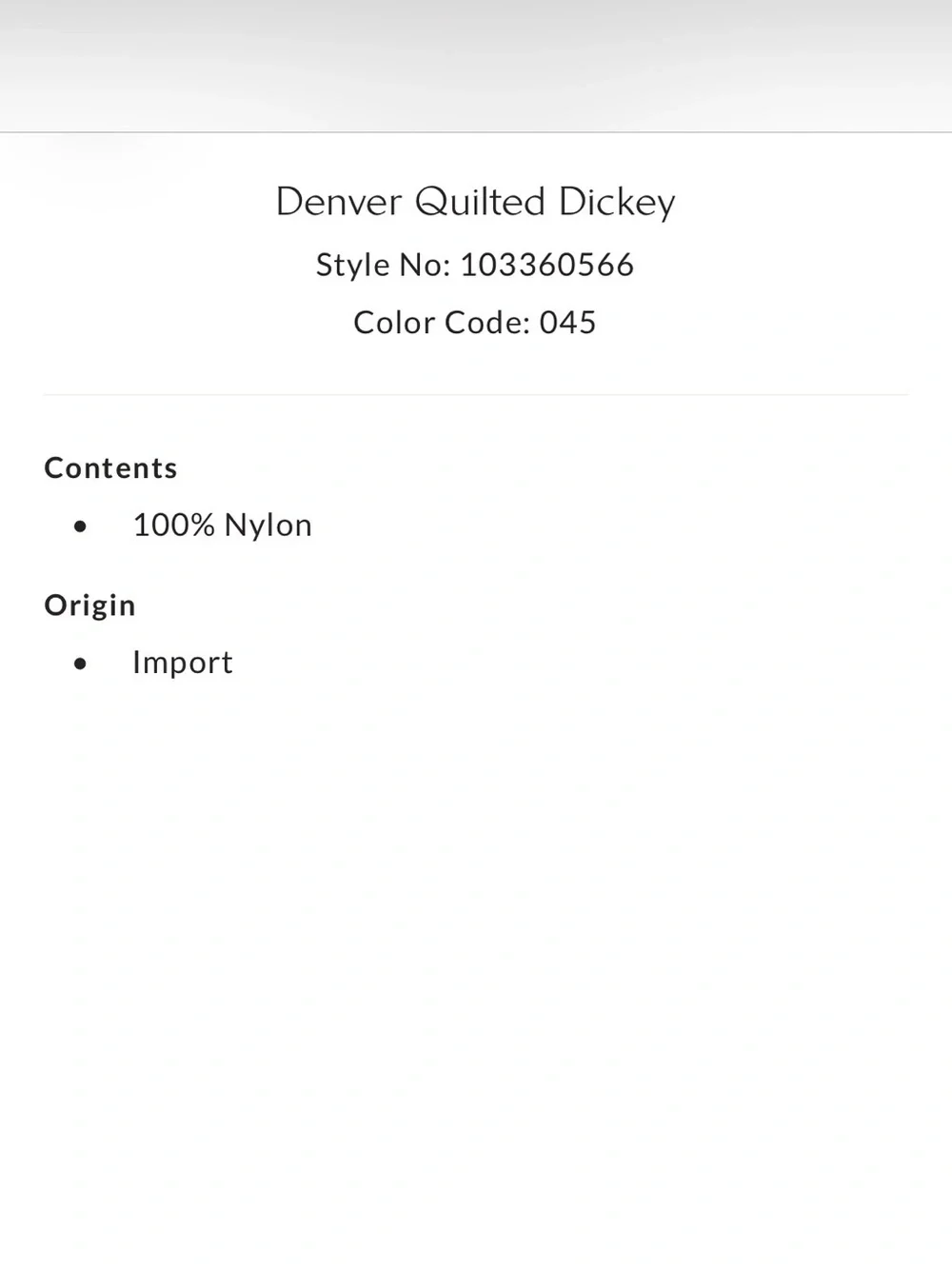 1480. FREE PEOPLE Denver quilted dickey in Sterling Blue One Size NWT $68